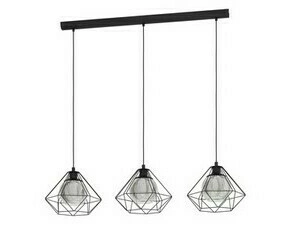 Svítidlo závěsné EGLO HL 3 E27 SCHWARZ SW-TRANSP.VERNHAM