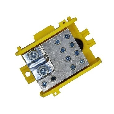 BEČOV UB7016.24 Distribuční blok DTB 70/10x16 žluto-zelený