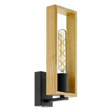 EGLO WL/1 E27 SCHWARZ/HOLZ 'LITTLETON'