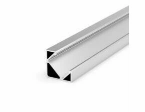 LED profil rohový GREENLUX AL-PROFIL (V) SR 1m, stříbrná