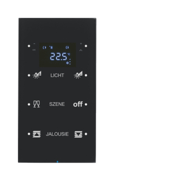 HAG 75643155 Dotykový sensor 3-násobný s termostatem, Berker R.3, sklo, černá