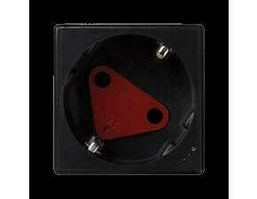 Zásuvka K45 SIMON KLS01/14, 1 nás., Schuko DATA se sign., natoč., klíč, 16A/250V~, šr. sv., grafit