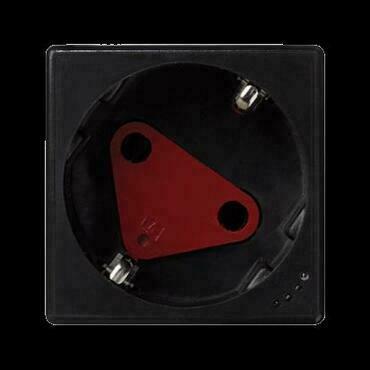 Zásuvka K45 SIMON KLS01/14, 1 nás., Schuko DATA se sign., natoč., klíč, 16A/250V~, šr. sv., grafit