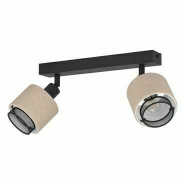 EGLO BALKEN/2 SCHWARZ/LEINEN NATUR 'ROSLEY'