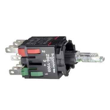 SCHN ZB6ZB55B Polosestava kontaktů, 12...24V, 1 Z + 1 V - žlutá