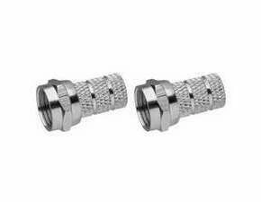 Konektor anténní EMOS K7321.2, F konektor, vidlice, šroubovací, bílá, 4/5,5 mm, 2 ks