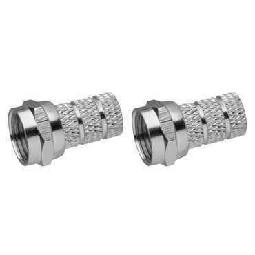 Konektor anténní EMOS K7321.2, F konektor, vidlice, šroubovací, bílá, 4/5,5 mm, 2 ks