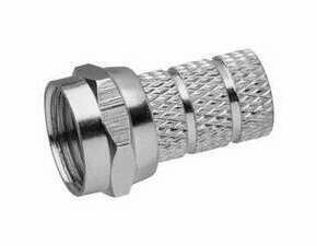 Konektor anténní EMOS K7321, F konektor, vidlice, šroubovací, bílá, 4/5,5 mm