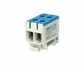 EL 1006614 Svorka univerzální UK 50/2 N, 160A, 1pól., AL/CU, krytá, modrá, na DIN (bal.300)