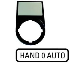 EATON 216493 M22S-ST-D12 Nosiče štítků-komplety, 30x50mm, oblé, černé HAND 0 AUTO