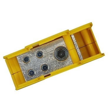 BEČOV UB12035.24 Distribuční blok DTB 120/4x35 žluto-zelený