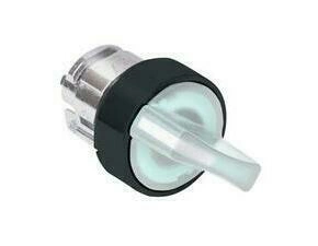 SCHN ZB5AK1413 Ovládací hlavice otočná prosvět., 2 p.s návrat. zprava doleva - bílá