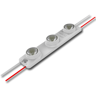 LED modul MC LED 3x SMD3535, 6W, 12V, 500mA, vyzařovací úhel 10°x40°, IP65