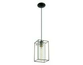 Svítidlo závěsné EGLO HL 1 SCHWARZ SW-TRANSPARENT LONCINO