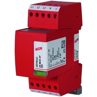 DEHN 953405  Svodič přepětí rail M FM 4-pólový, 255V, s modulem dálkové signalizace DEHN DEHN