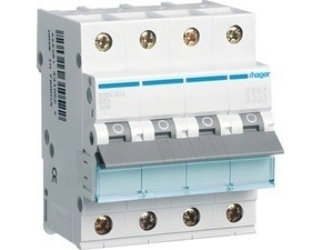 Jistič čtyřpolový HAGER MBN425 4 pól. 25A, char.B, 6 kA