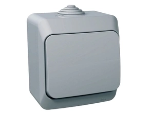 SCHN WDE000660 Cedar Plus IP44 - Přepínač střídavý řazení 6, šedý