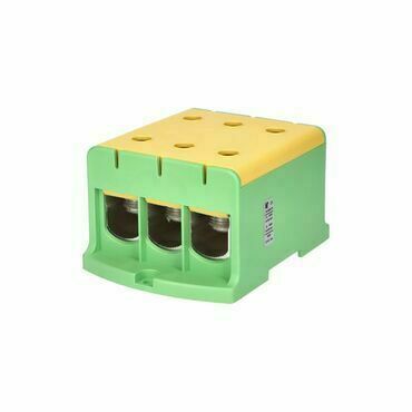 EL 1006646 Svorka univerzální UK 240/3 PE, 425A, 1pól., AL/CU, krytá, zel.-žl., na panel /2090315 (b