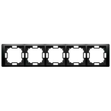 Rámeček SIMON BMRC5/49, 5 násobný, černá matná