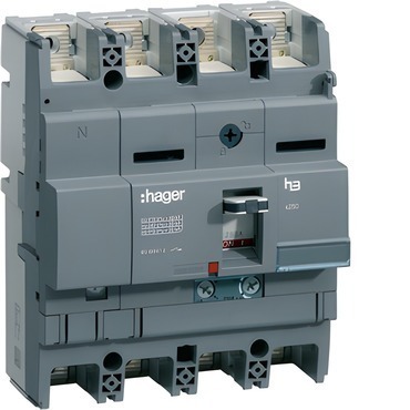 HAG HNT251DR Kompaktní jistič h3+ P250 TM 40 kA, 4-pólový, In 250 A