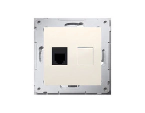 Zásuvka telefonní SIMON 54 DT1.01/41, RJ12, 1 násobná (přístroj s krytem), krémová