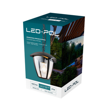Fasádní a zahradní LED svítidlo LED-POL podwieszana Wena E27