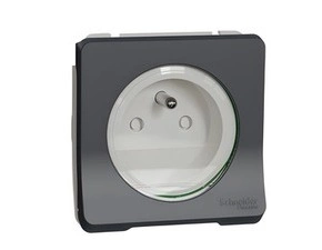 SCHN MUR36133 Mureva Styl - Zásuvka 16A 2P+E, clonky, bezšroubová, IP55, Antracit