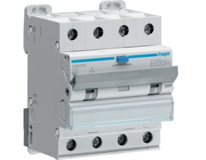 Chránič kombinovaný HAGER ADM470C chránič s nadproudovou ochranou C, 4 pól, 6 kA, 0,03