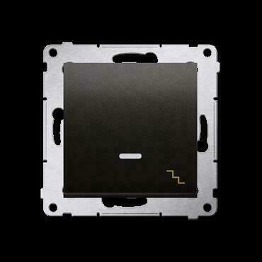 Přepínač střídavý SIMON DW6L.01/48, s orientačním LED podsvětlením, řazení 6So, antracitová metalíza