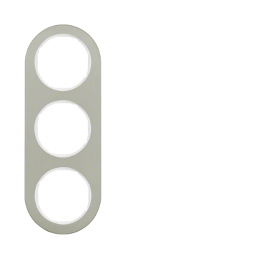 HAG 10132014 Rámeček 3-násobný, Serie R.classic, ušlecht. ocel/bílá