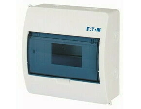 Rozvodnice nástěnná EATON 280346 BC-O-1/8-ECO, průhledné plast. dveře, 1 řada, 8 modulů