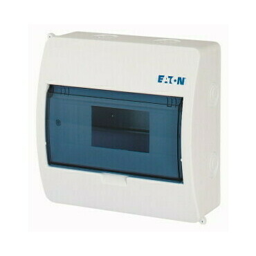 Rozvodnice nástěnná EATON 280346 BC-O-1/8-ECO, průhledné plast. dveře, 1 řada, 8 modulů