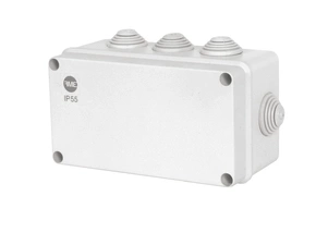 FAM Krabice SolidBOX 68052 IP55, 156x95x68mm, plné víko, stupňovité vývodky (8x)