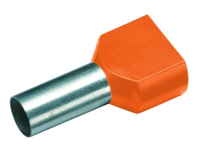 CIMCO 182418 Izolovaná dvojitá dutinka Cu 2 x 4/12 mm, oranžová (100 ks)