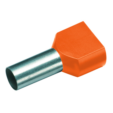 CIMCO 182418 Izolovaná dvojitá dutinka Cu 2 x 4/12 mm, oranžová (100 ks)
