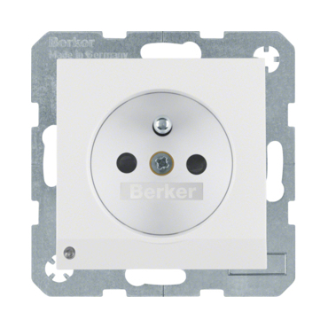 HAG 6765108989 Zásuvka se zemnicím kolíkem a LED orientační kontrolkou, 16 A, 250 V ~, šroubovací sv