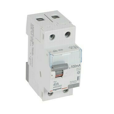 Chránič dvoupolový LEGRAND 411520 TX3 CHRÁN. 2P 40A 100MA AC