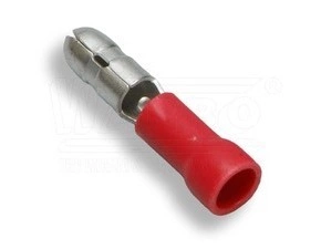 wpr8881 KOK-PI-1.5-4 lisovací kolík kruhový poloizolovaný PVC, 0,5 - 1,5 mm2, o 4 mm, červená