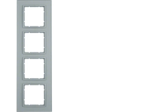 HAG 10146414 Rámeček 4-násobný, Berker B.7, sklo, Alu