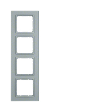 HAG 10146414 Rámeček 4-násobný, Berker B.7, sklo, Alu
