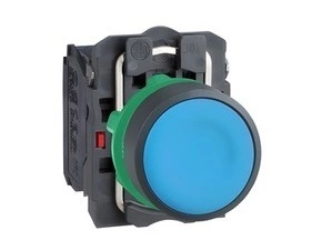 SCHN XB5AA65 Ovládač stiskací lícující, 1 Z + 1 V, modrý