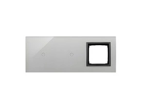 Kryt dotyk. ovl. SIMON 54 TOUCH 54 Touch DSTR3110/72, 2 ovl.,bouřková/černá mat metal.