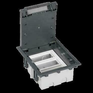 SIMON 52050103-035 Podlahová krabice SF obdélníkový 6×K45 3×S500 93mm128mm šedá