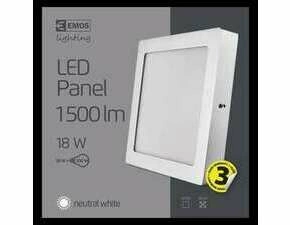 EMOS ZM6242 LED PANEL PŘ.ČTV 18W 1500LM IP20 NW S