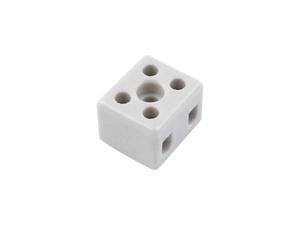 EL 1002550 Svorkovnice keramická AK 2/6 BI (2-402-2), 2pól., 2x6mm2, 24A, T350, porcelánová (bílá) (