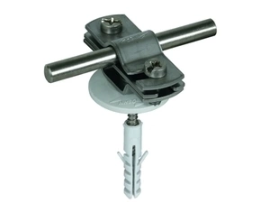 DEHN 286819  Podpěra vedení s příložkou, nerez pro prům. 7-10/pásek 30mm, s hmoždinkou a vrutem DEHN DEHN