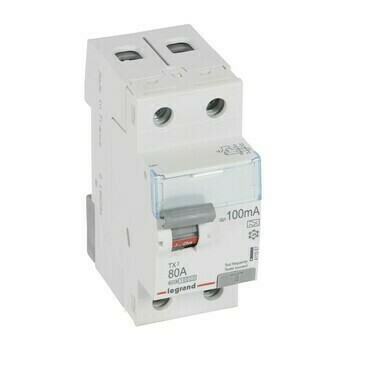 Chránič dvoupolový LEGRAND 411567 TX3 CHRÁN. 2P 80A 100MA A