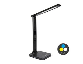 Lampa stolní ECOPLANET WEST 8W, 500lm, 3000-3600-4000-5500-6000K, černá