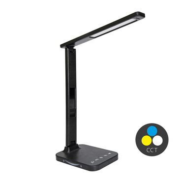 Lampa stolní ECOPLANET WEST 8W, 500lm, 3000-3600-4000-5500-6000K, černá