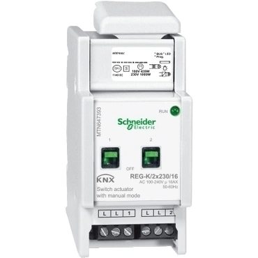 SCHN MTN647393 KNX spínací akční člen REG-K/2x230/16+manuální režim RP 0,24kč/ks